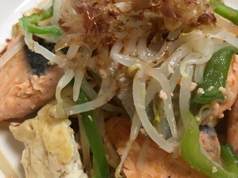 味付け簡単!鮭と豆腐炒めのポン酢かけ☆